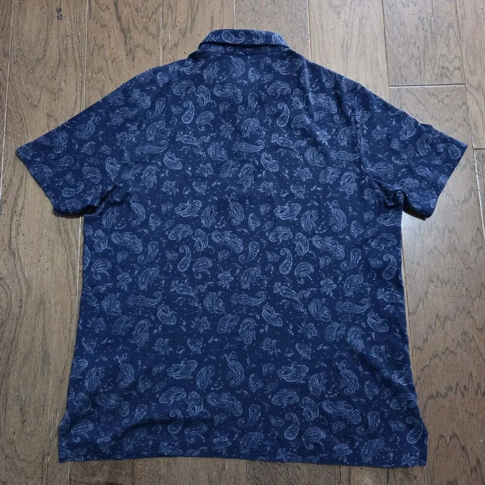 Polo Ralph Lauren Men's Paisley AOP Cotton Polo Shirt Classic Fit Large